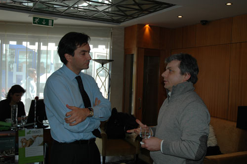 Marco Lazzari a una conferenza ad Aveiro