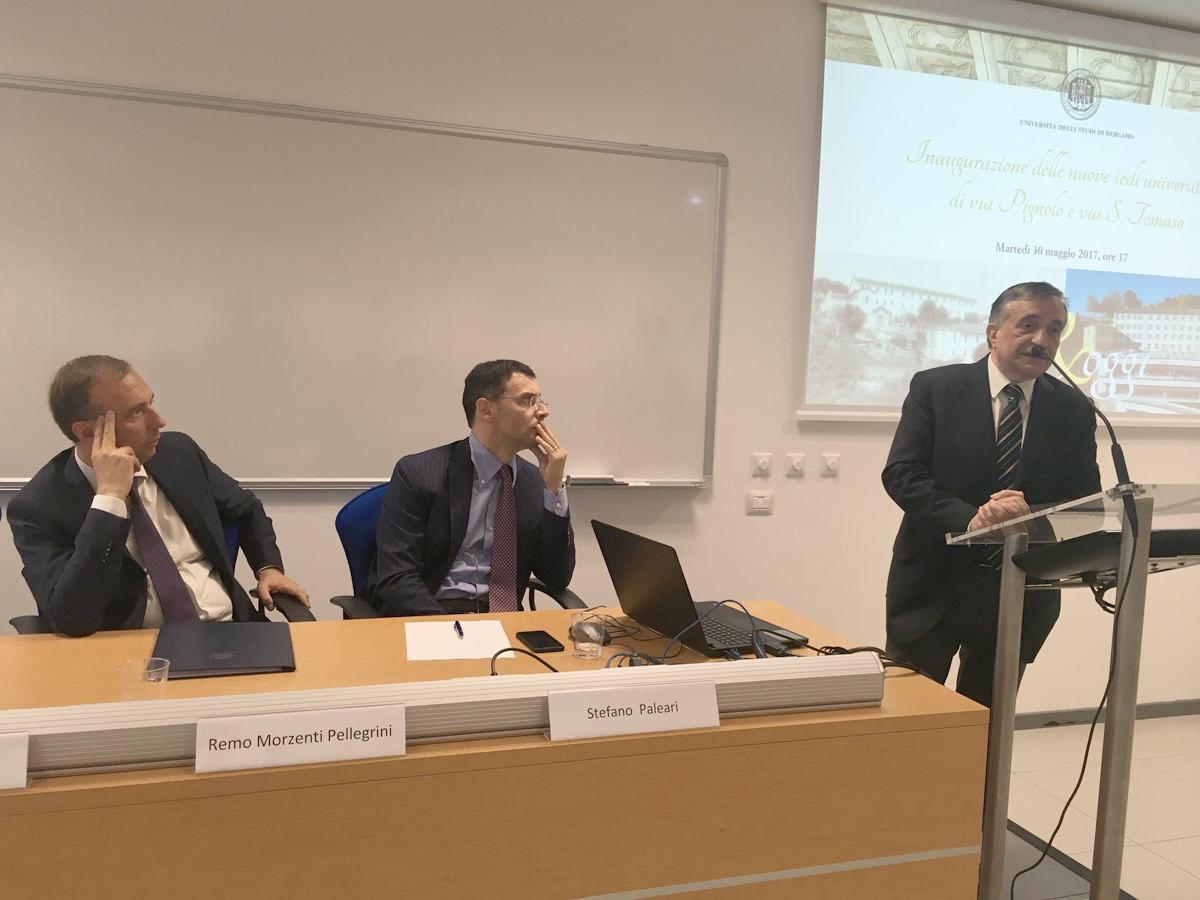 Il discorso del Prof. Alberto Castoldi, già Rettore dell'Università di Bergamo