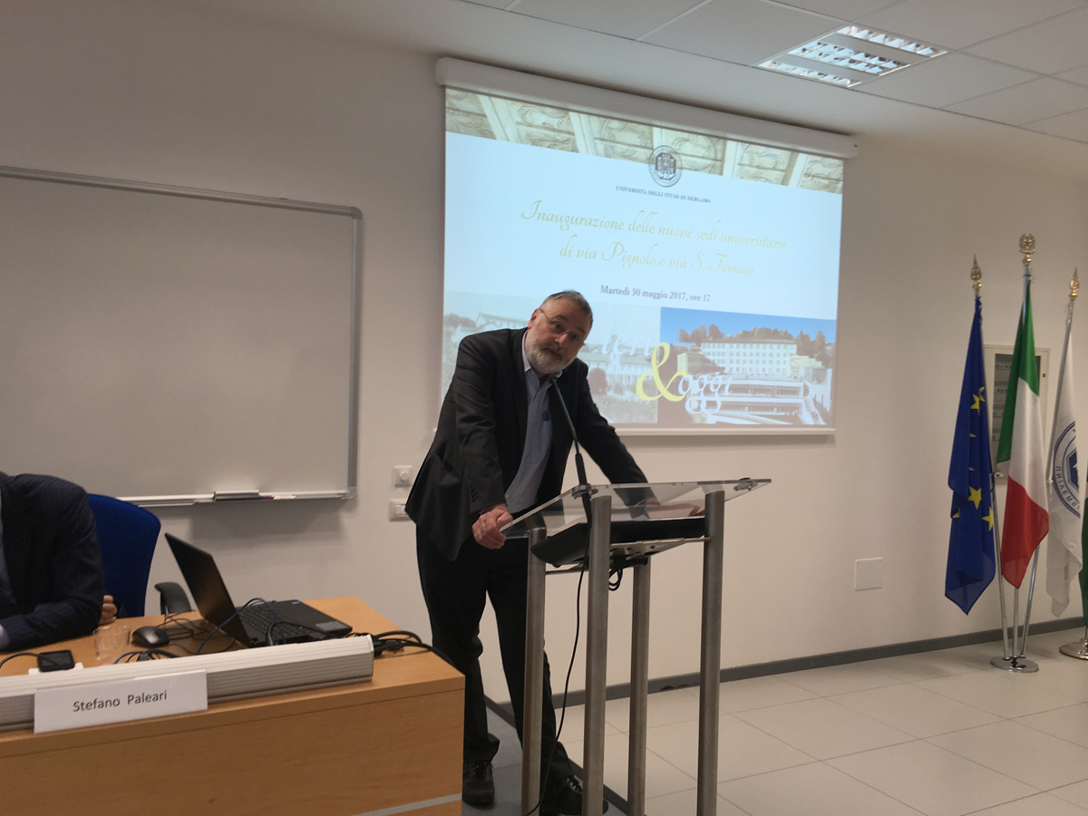L'intervento dell'Arch. Marco Tomasi, referente dei lavori di restauro nella sede di via S. Tomaso