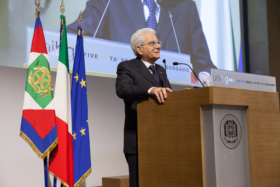 Intervento fuori programma del Presidente della Repubblica Sergio Mattarella durante la Cerimonia di Inaugurazione dell'a.a. 2016-17