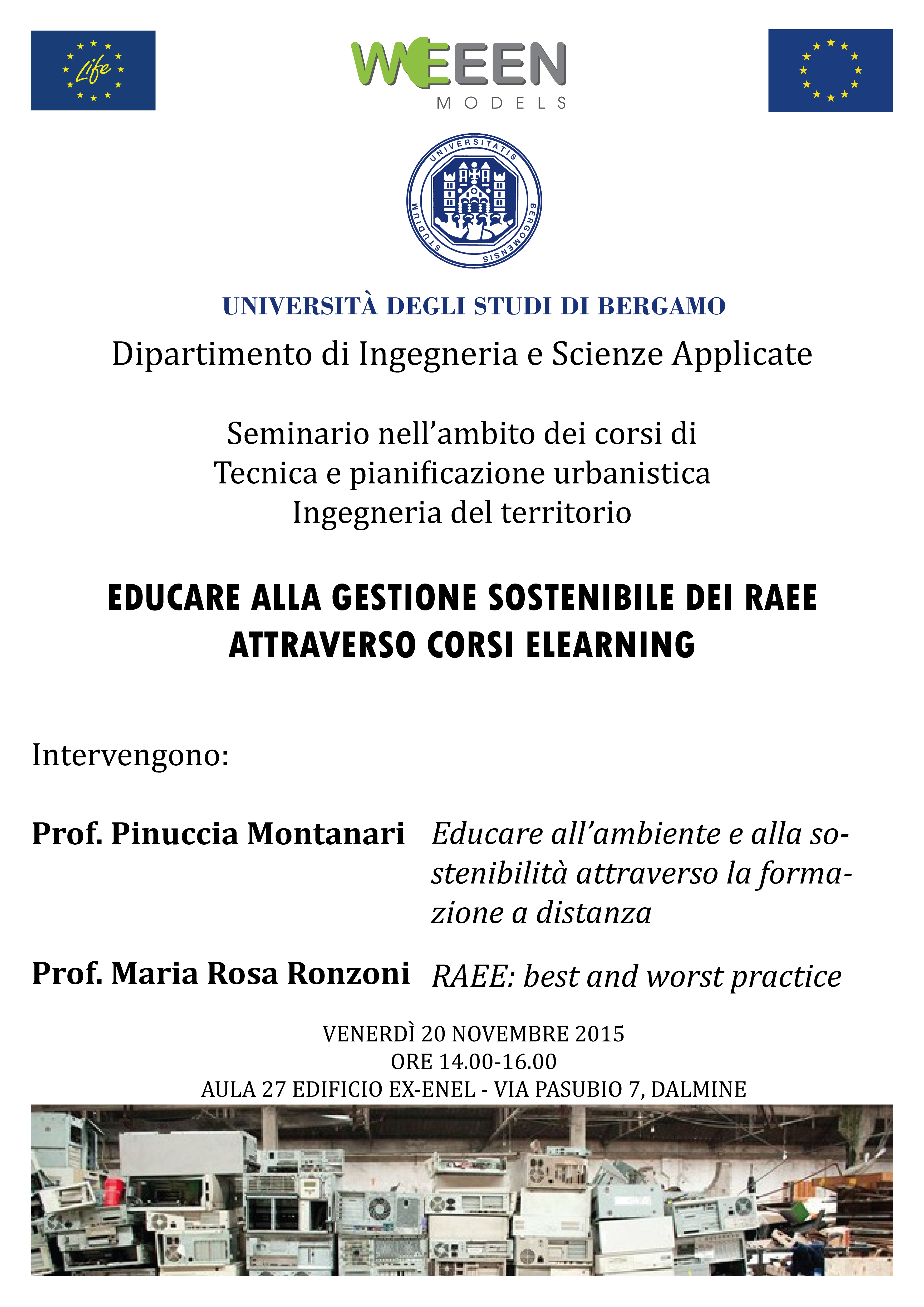 Seminario Educare alla gestione sostenibile dei RAEE attraverso corsi E-Learning