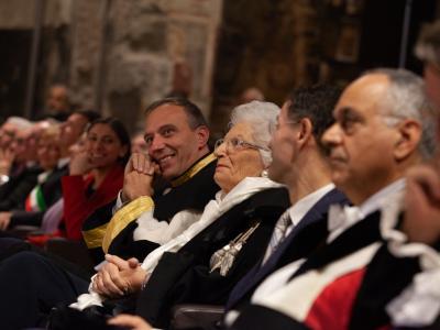 Rettore e Segre prima fila