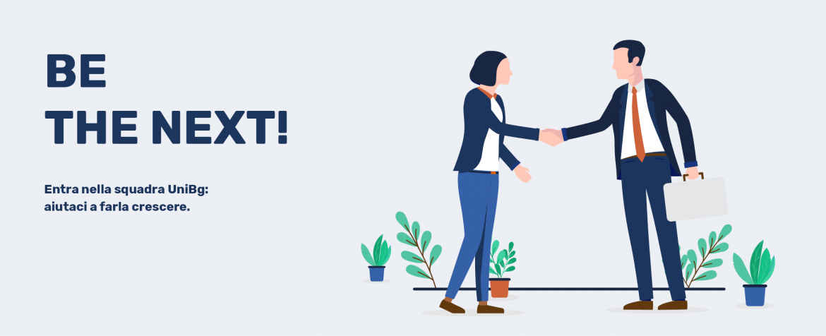 Illustrazione con un colloquio tra candidato e recruiter