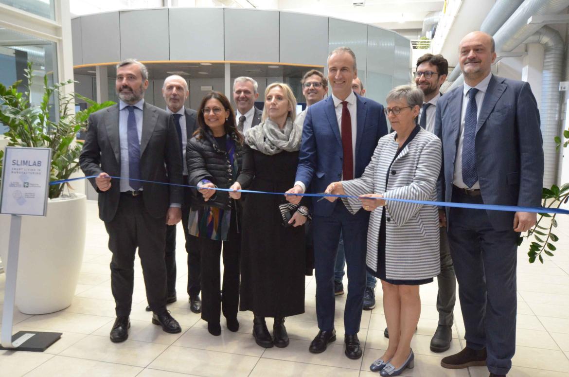 Inaugurazione SLIM LAB UniBg con Assessore Regionale Fermi al Campus UniBg di Dalmine