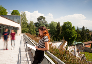 Studentessa UniBg in Pignolo