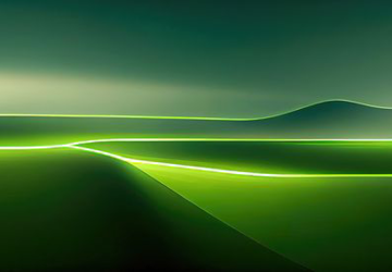 Immagine verde con luci