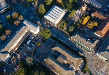 Foto aerea del campus UniBg di Dalmine